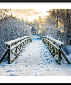 Zasněžený most plakát