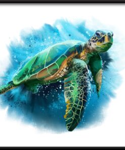 Plakát Želva ve vodě