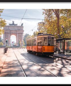 Oranžová tramvaj plakát