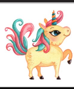 Plakát dítě jednorožec