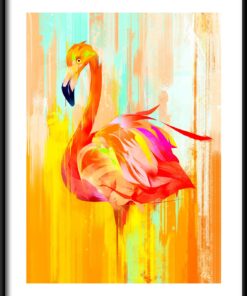 Plakát na portrét plameňáka