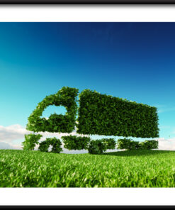 Zelený dopravní plakát