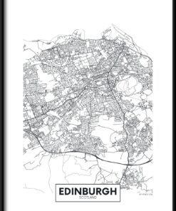 Plakát Mapa Edinburghu
