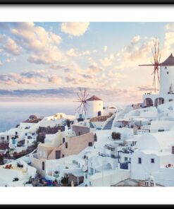 Bílé větrné mlýny plakát