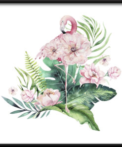 Plakát pták v květech