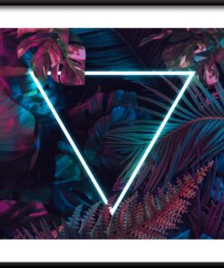 Trojúhelníkový neonový plakát