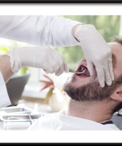 Návštěva na plakátu zubaře