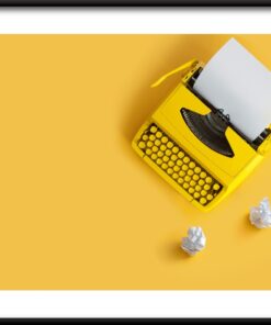 Žlutý stroj plakát