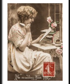 Francouzská pohlednice plakát