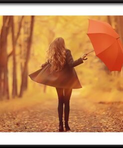 Podzimní dívka plakát