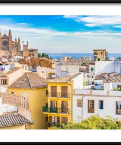 Plakát budov na Mallorce