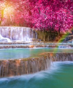 Samolepka na zeď Pink Leaves 3