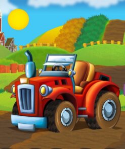 Fototapeta Traktor na farmě