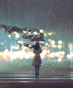 Fototapeta Žena pod deštníkem