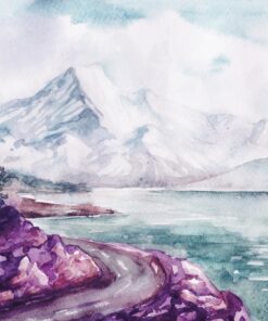 Fototapeta Růžové skály a hory