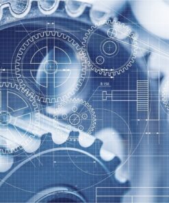 Fototapeta Modrá ozubená kola