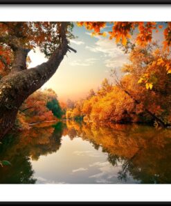 Podzimní řeka plakát