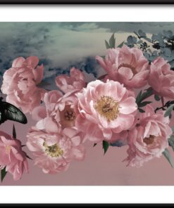 Plakát s černým motýlem