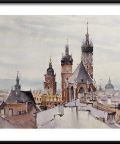 Plakát Krakow Roofs