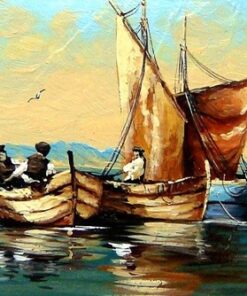 Fototapeta Rybáři Ve člunu