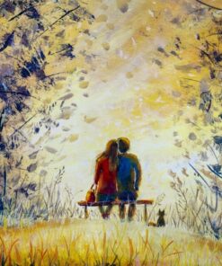 Fototapeta Pár Na Lavičce