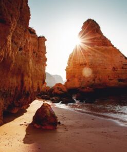 Fototapeta Západ slunce za horami