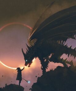 Fototapeta drak a dívka