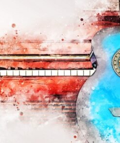 Fototapeta Niebieska Gitara