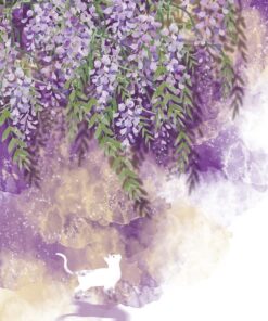 Fototapeta Květiny a kočka