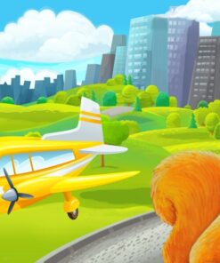 Fototapeta Veverka a letadlo