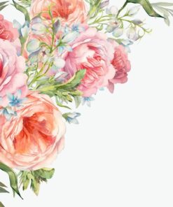 Fototapeta Malované pivoňky