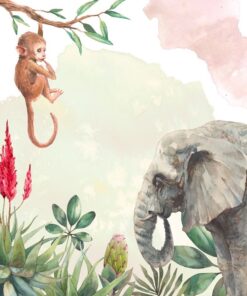 Fototapeta Slon a opice