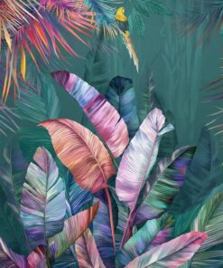 Nálepka na zeď barevné listy 7