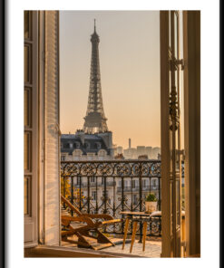 Plakát s výhledem na Paříž