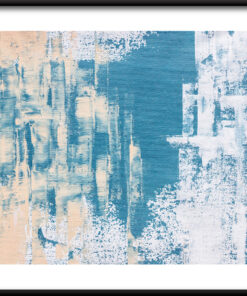 Modrý malovaný plakát