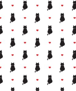 Fototapeta Kočky a srdce