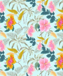 Nálepka na zeď růžové květy 8