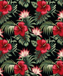 Nálepka na zeď červené květy