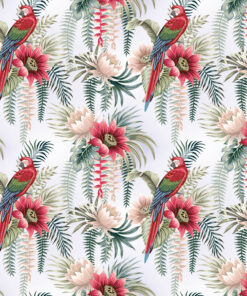 Fototapeta Papoušci v květinách