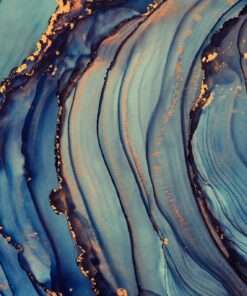 Fototapeta Modré linie se zlatem