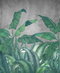 Nálepka na zeď zelené listy 12