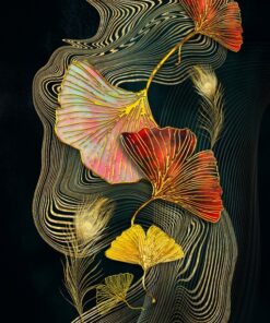 Fototapeta Květiny a čáry