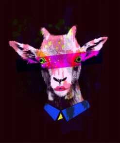 Fototapeta Žirafa v růžové barvě