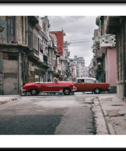 Červená auta plakát