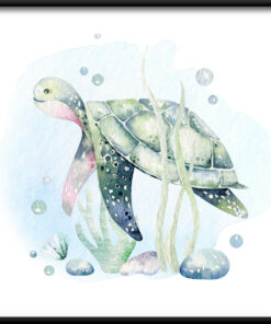 Šťastná želva plakát