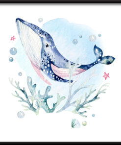 Šťastná velryba plakát