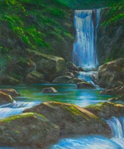 Fototapeta Modrý vodopád