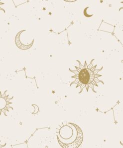 Samolepka na zeď Slunce a měsíc 2