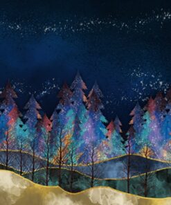 Fototapeta Noc v lese