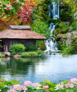 Fototapeta Dům nad vodopádem